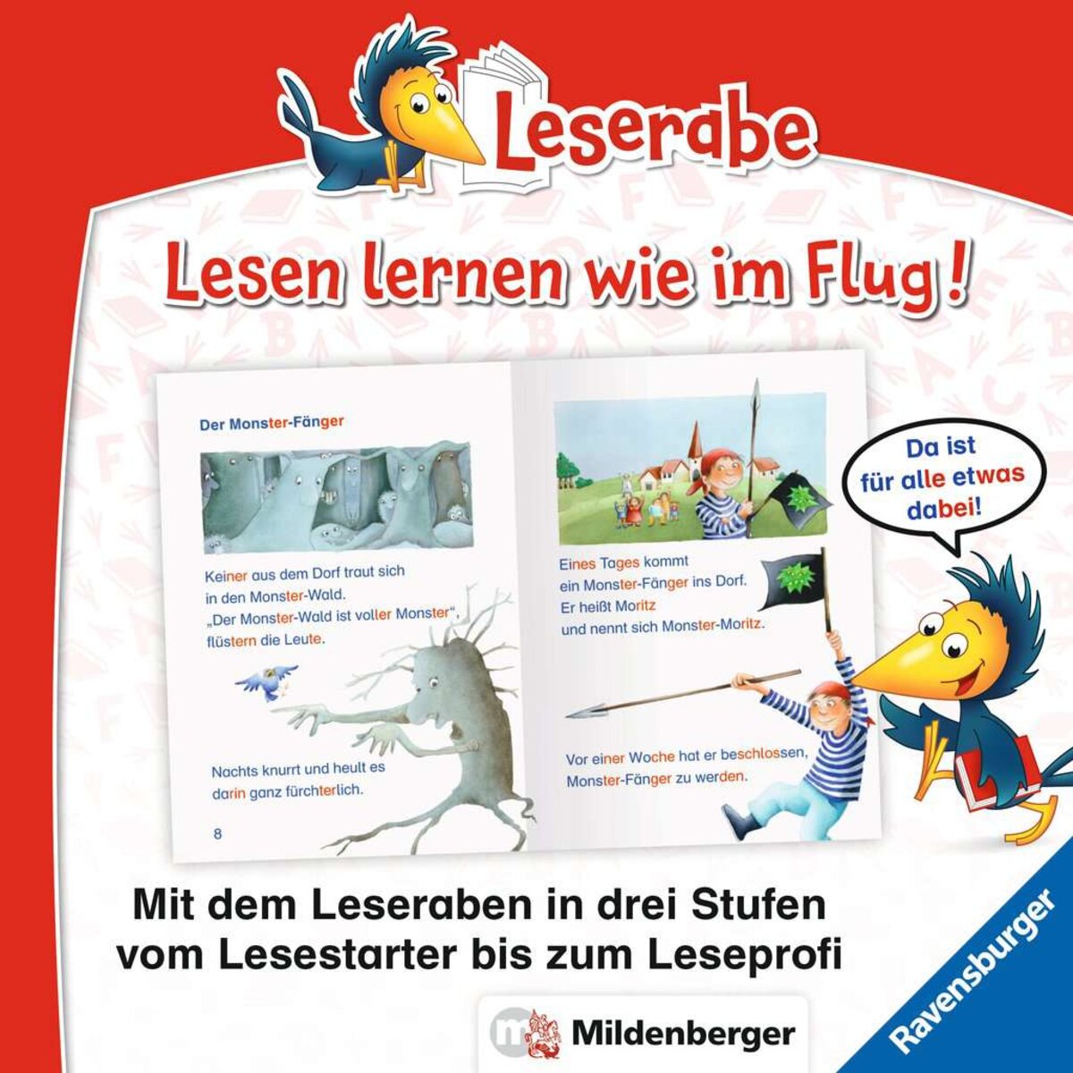Ravensburger Leserabe mit Mildenberger-Silbenmethode: Monstergeschichten