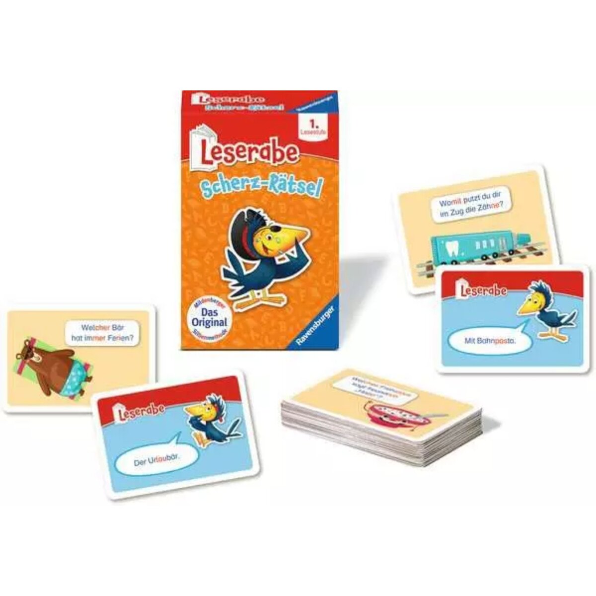 Ravensburger Leserabe Scherz-Rätsel Kartenspiel für Schulanfänger