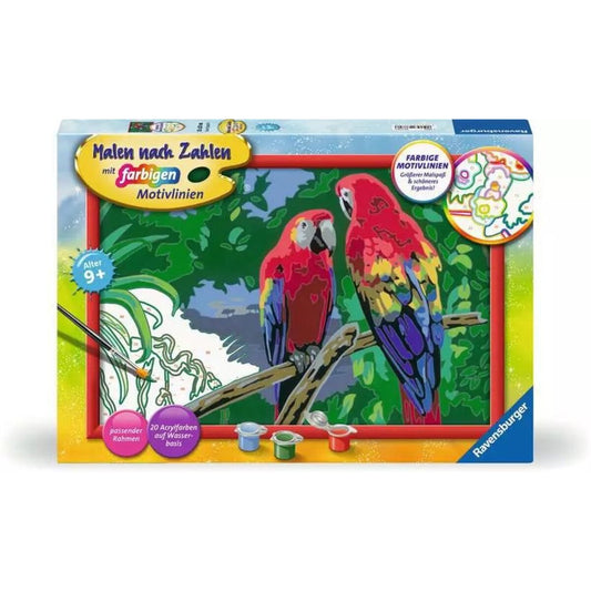 Ravensburger Malen nach Zahlen - Bunte Papageien