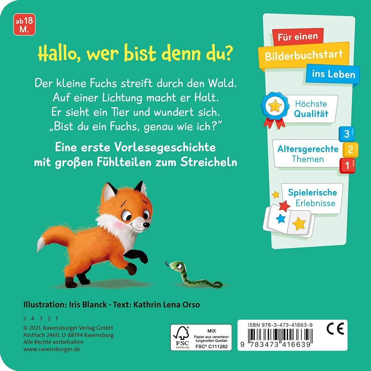 Ravensburger Mein erstes Vorlese-Fühlbuch: Bist du ein Fuchs?