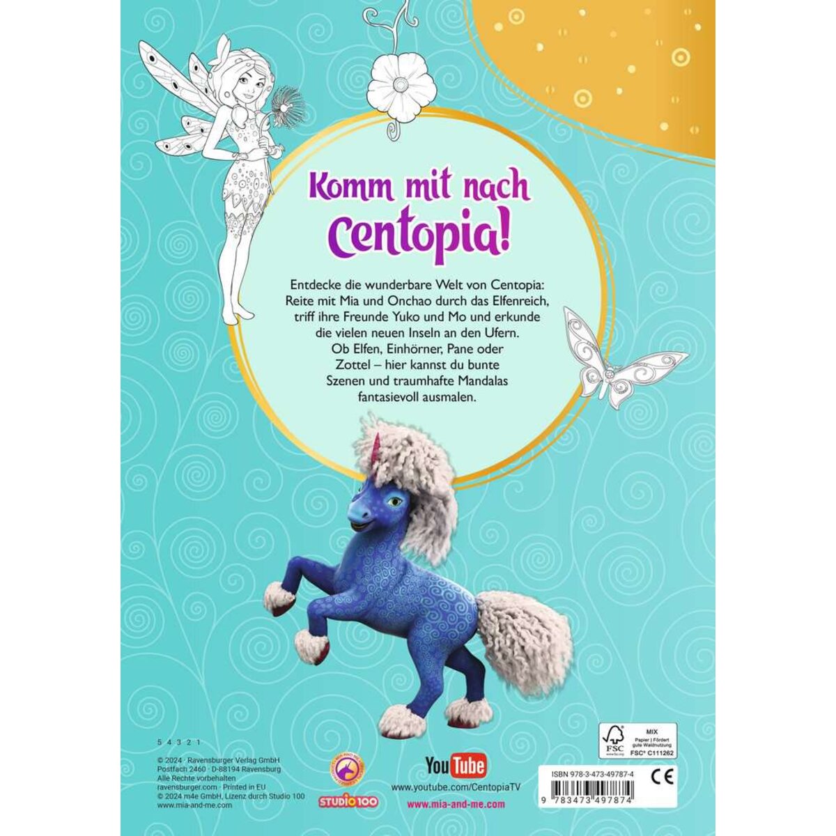 Ravensburger Mia and me: Mein magisches Malbuch
