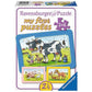 Ravensburger My First Puzzles, Gute Tierfreunde, 3 x 6 Teile Rahmenpuzzle