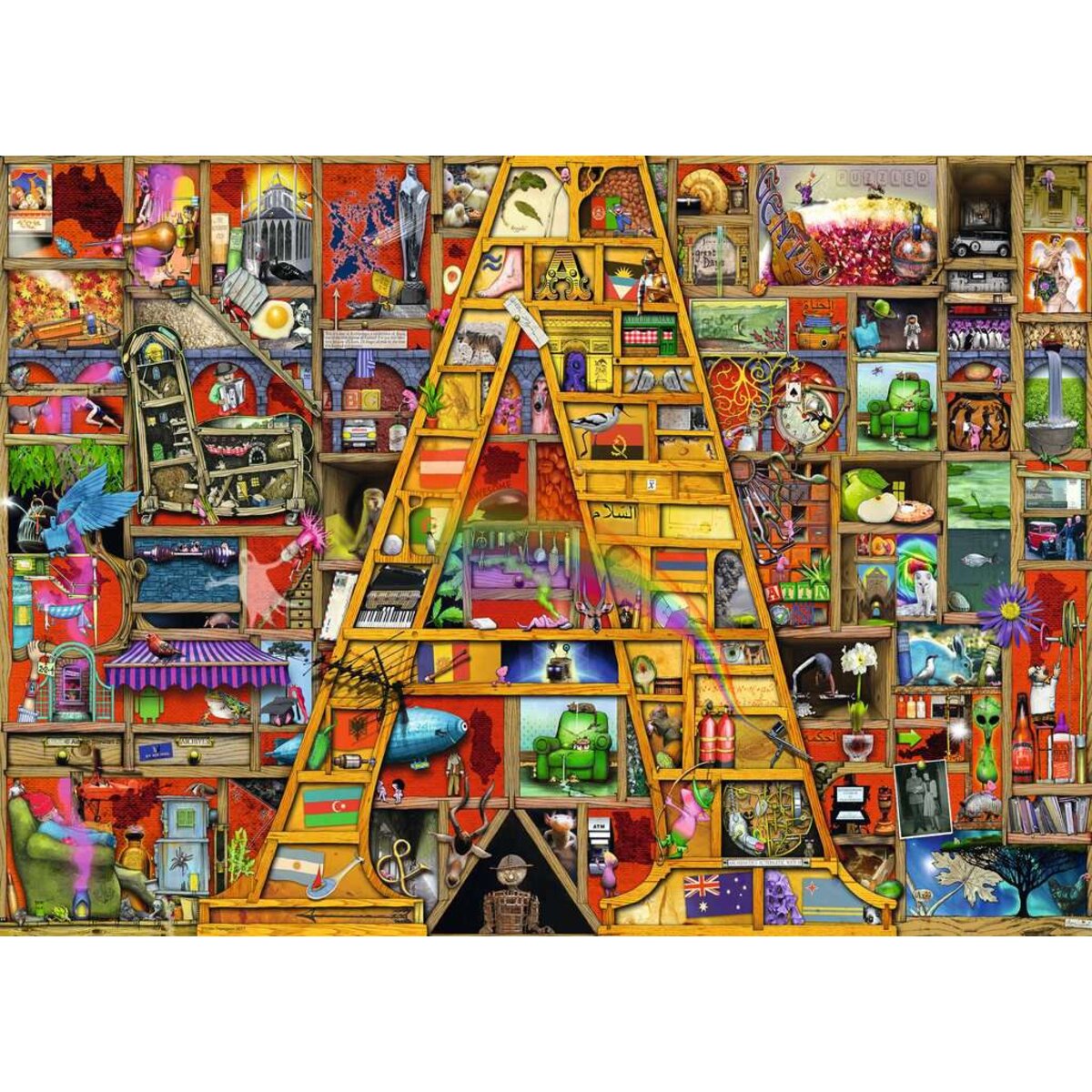 Ravensburger Puzzle - Awesome Alphabet "A", 1000 Teile