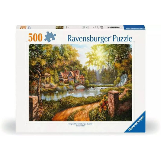 Ravensburger Puzzle - Cottage am Fluß, 500 Teile