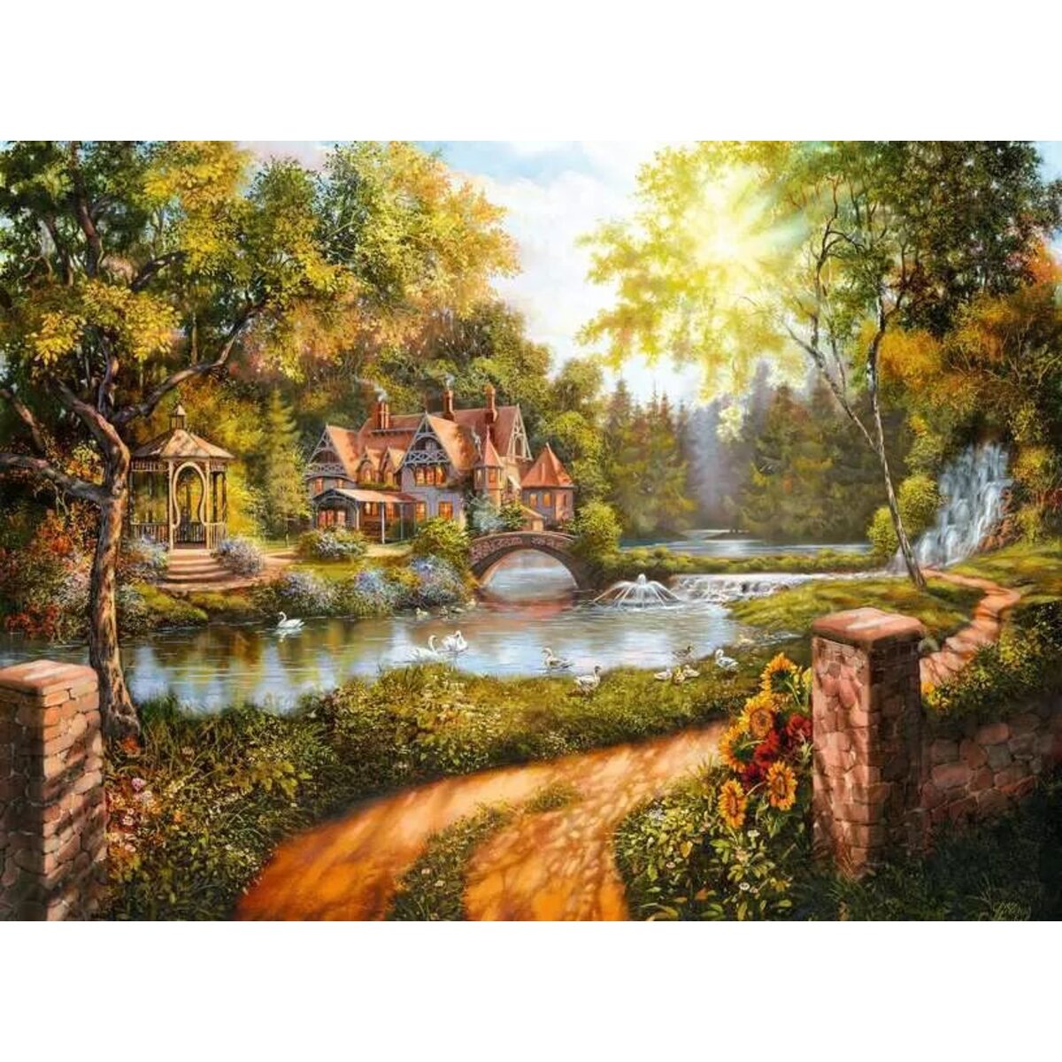 Ravensburger Puzzle - Cottage am Fluß, 500 Teile