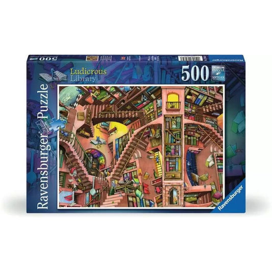Ravensburger Puzzle - Die verrückte Bibliothek, 500 Teile