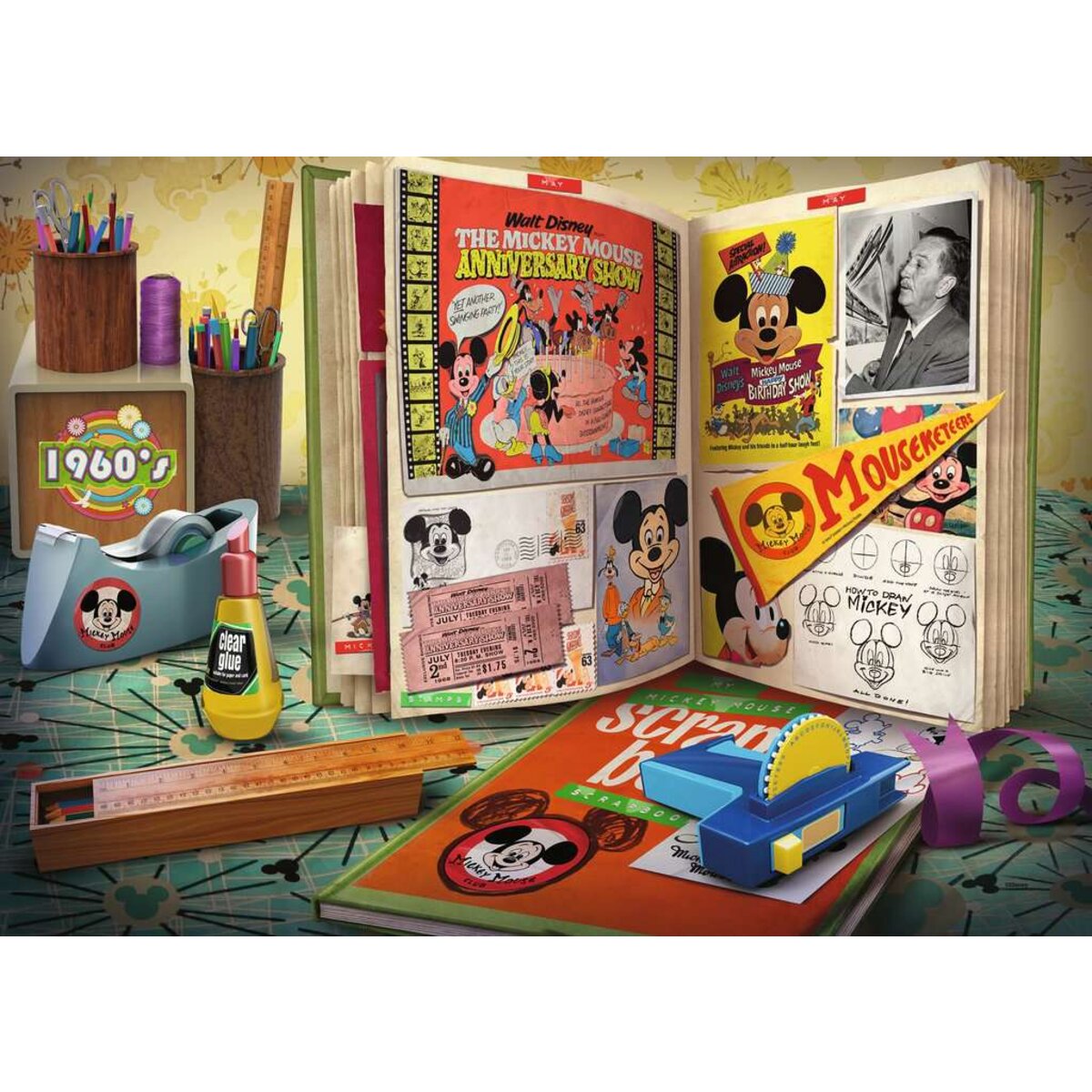 Ravensburger Puzzle - Disney: 1960 Mickey Moments, 1000 Teile