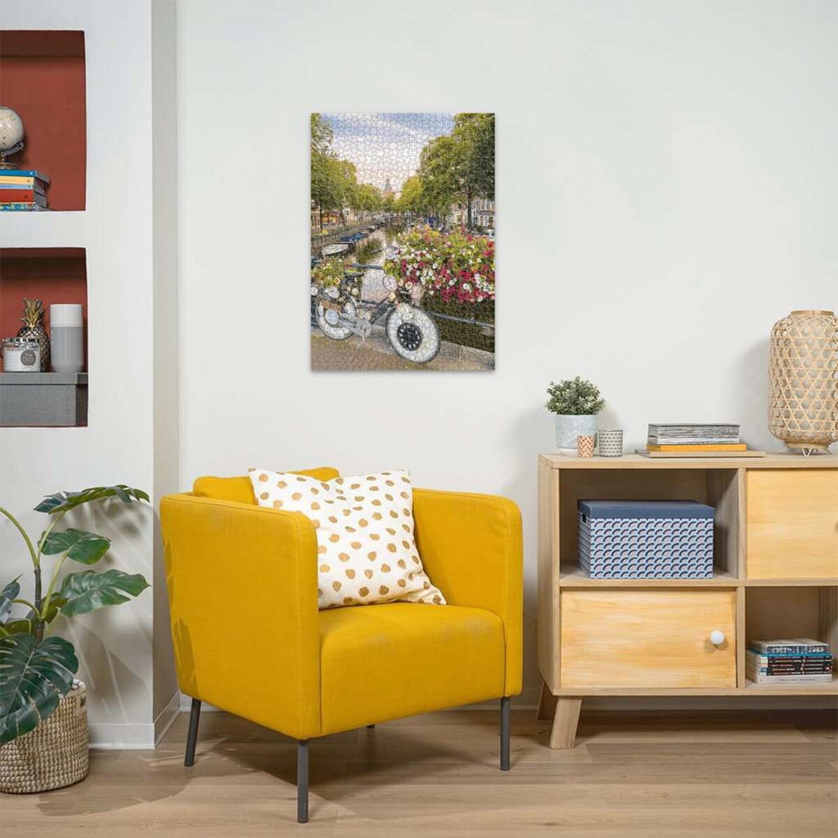 Ravensburger Puzzle - Fahrrad und Blumen in Amsterdam, 1000 Teile