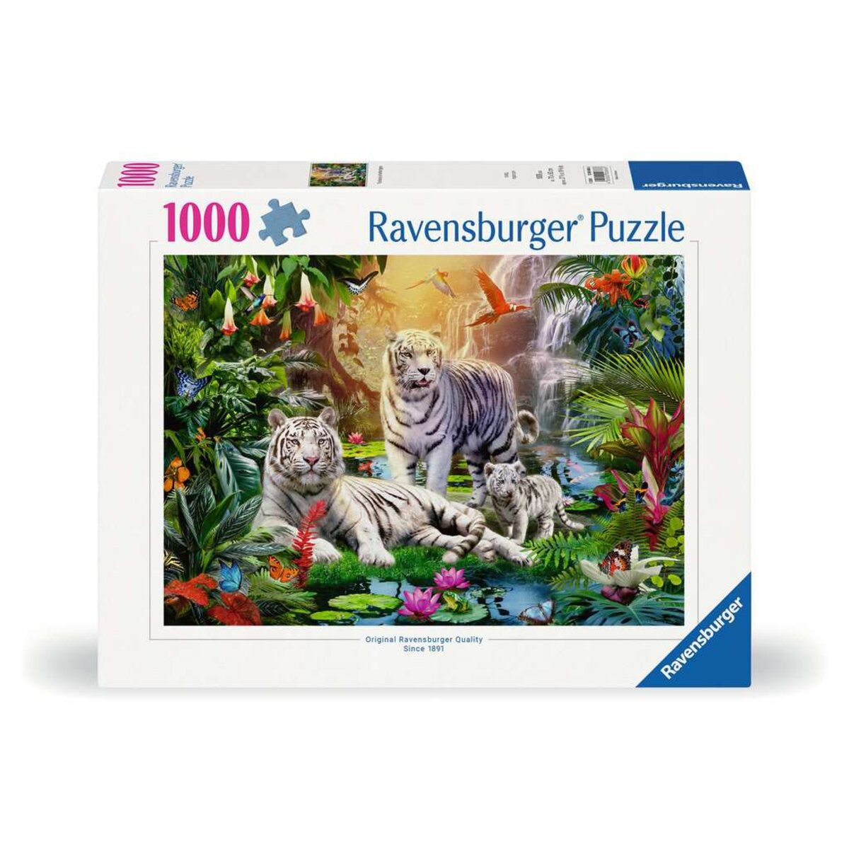 Ravensburger Puzzle - Familie der Weißen Tiger, 1000 Teile