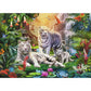 Ravensburger Puzzle - Familie der Weißen Tiger, 1000 Teile