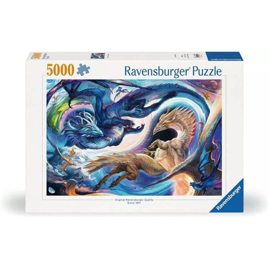 Ravensburger Puzzle - Gigantisches Drachenfest zur Tages- und Nachtstunde, 5000 Teile