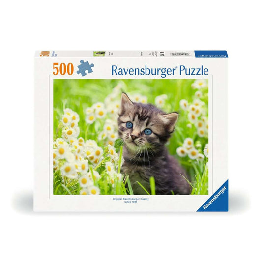 Ravensburger Puzzle - Kätzchen in der Wiese, 500 Teile