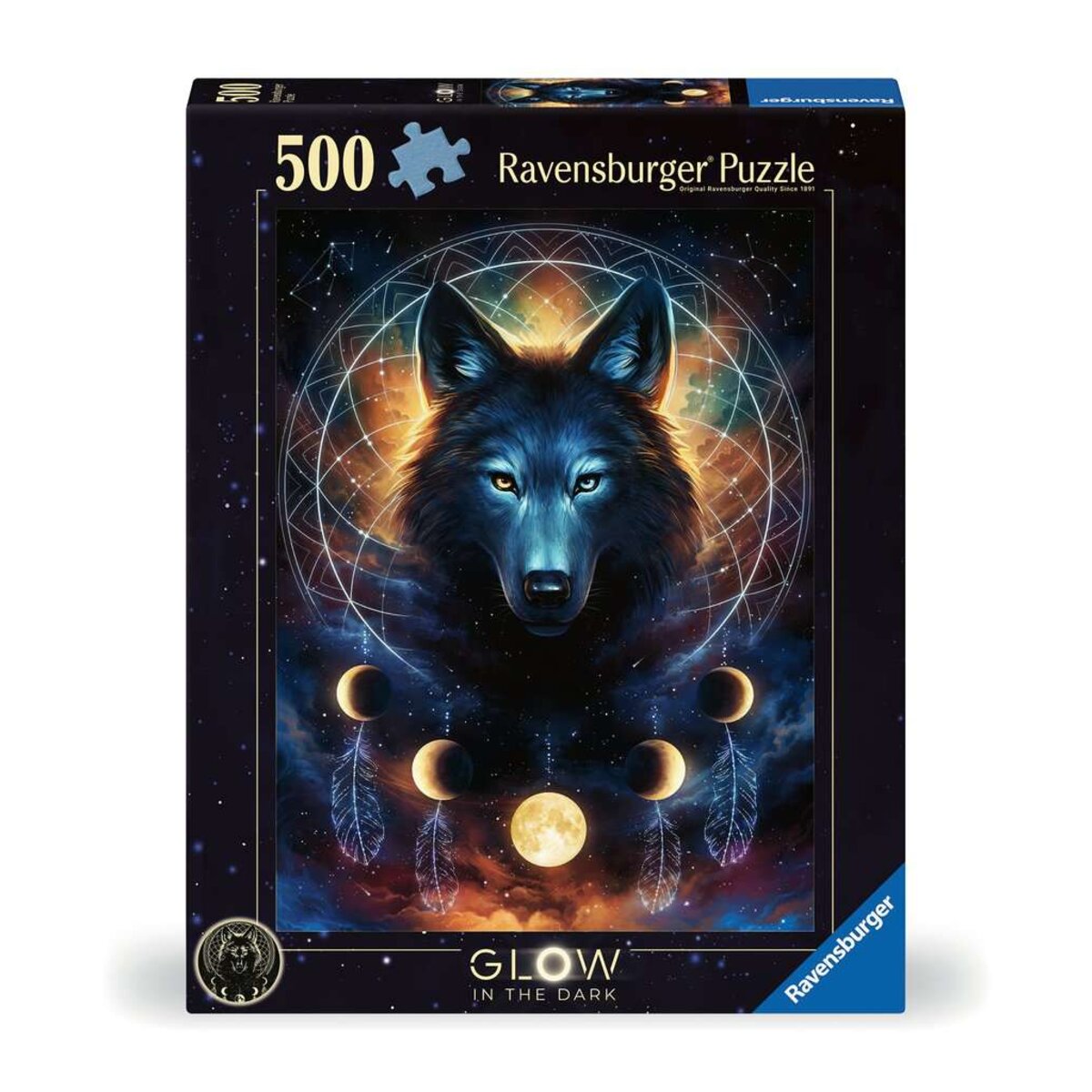 Ravensburger Puzzle - Leuchtender Wolf, 500 Teile