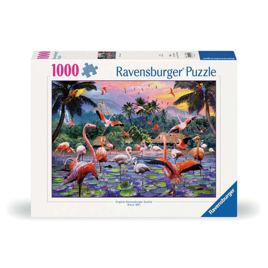 Ravensburger Puzzle - Pinke Flamingos, 1000 Teile