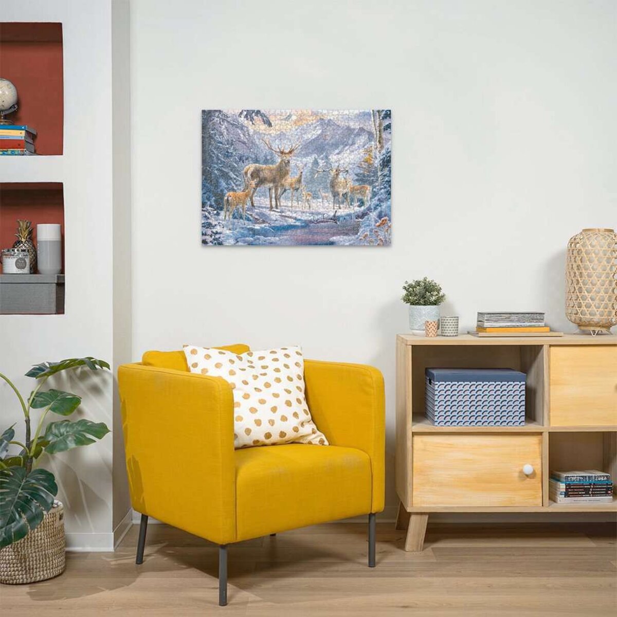 Ravensburger Puzzle - Rehe und Hirsche im Winter, 1000 Teile