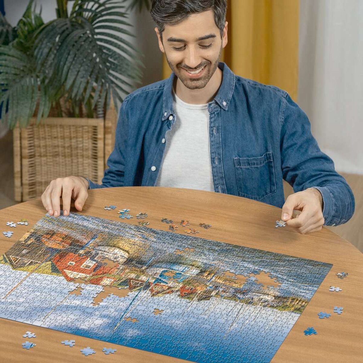Ravensburger Puzzle - Romantische Hafenwelt von Ahrenshoop, 1000 Teile
