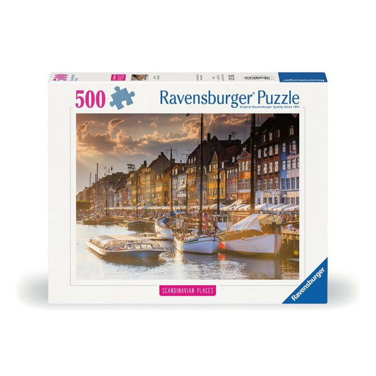 Ravensburger Puzzle - Scandinavian Places: Sonnenuntergang in Kopenhagen, 500 Teile