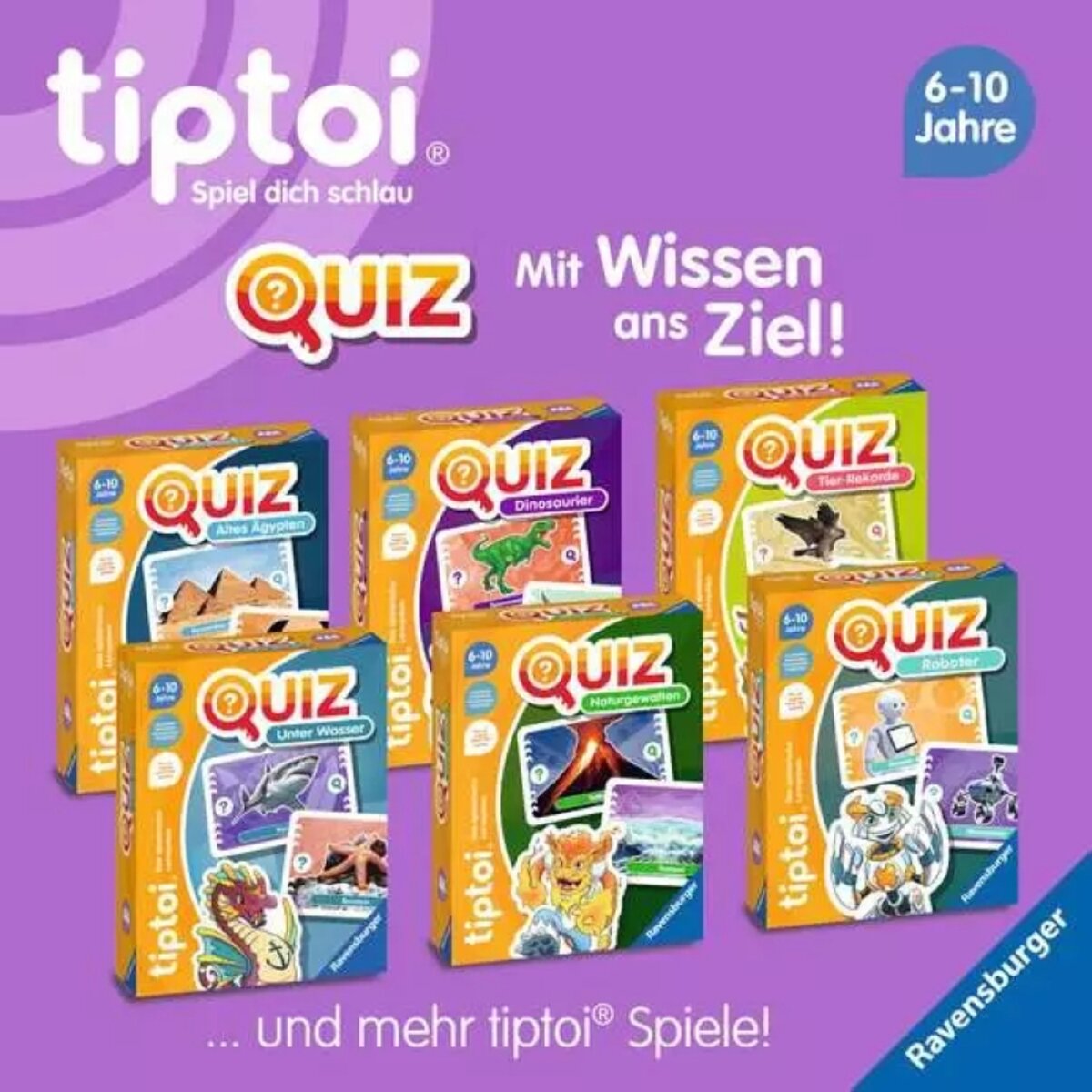 Ravensburger tiptoi Quiz Weltraum Reisespiel ab 6 Jahren Lernspiel