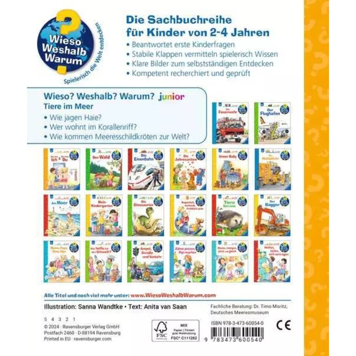 Ravensburger Wieso? Weshalb? Warum? junior, Band 57:  Tiere im Meer