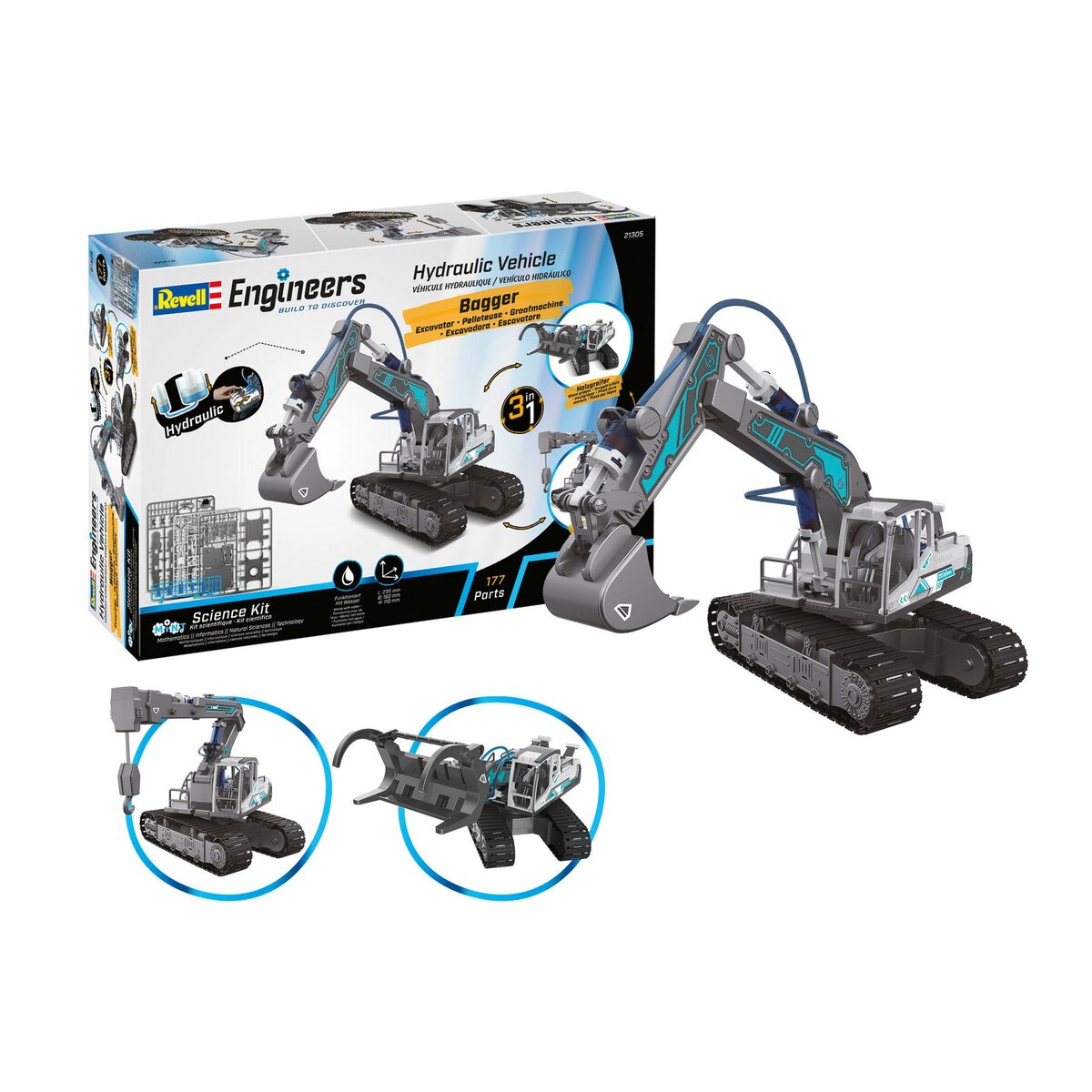 Revell Engineers Hydraulic Excavator 3in1
