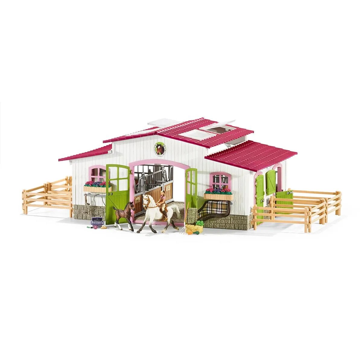 Schleich® 42344 Horse Club Reiterhof mit Reiterin und Pferden