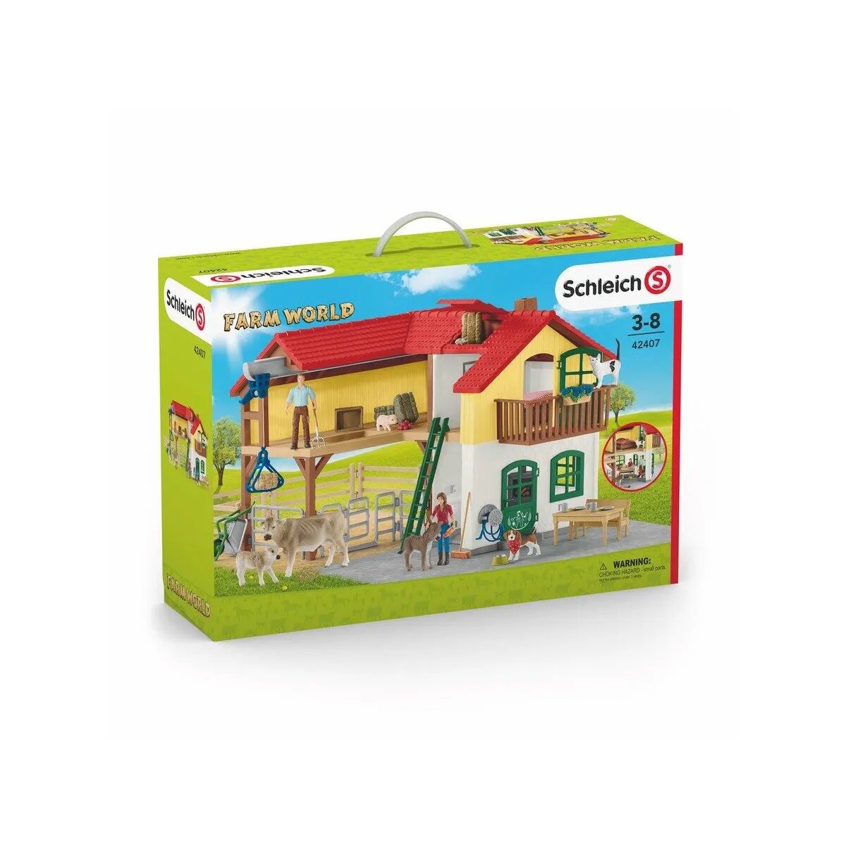 schleich® FARM WORLD 42407 Bauernhof mit Stall und Tieren
