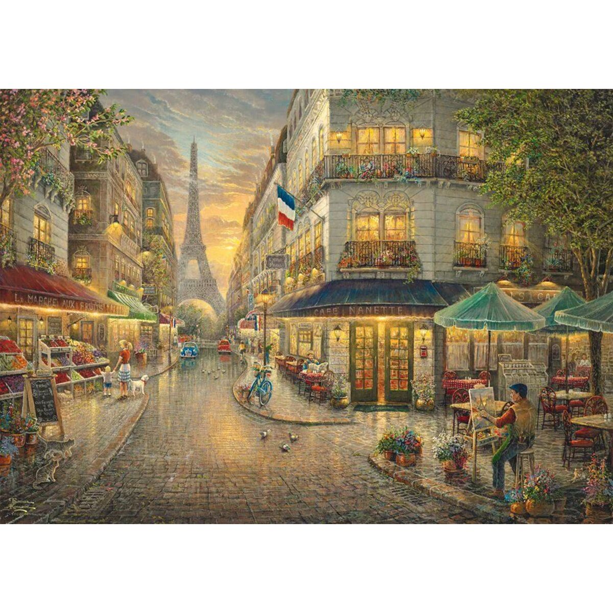 Schmidt Spiele Holzpuzzle - Thomas Kinkade Studios: Malerisches Paris, 1000 Teile