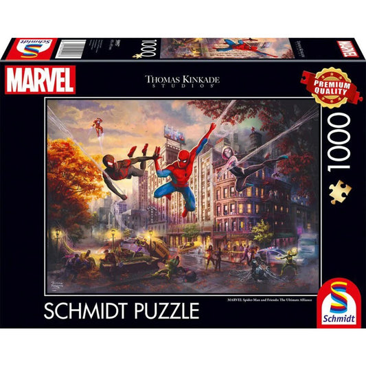 Schmidt Spiele Puzzle - Thomas Kinkade Studios: MARVEL - Spider-Man and Friends: The Ultimate Alliance, 1000 Teile