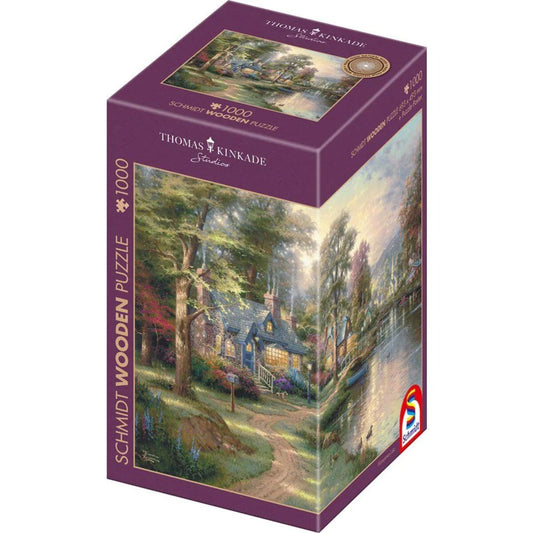 Schmidt Spiele Puzzle - Thomas Kinkade Studios: Dorf am See, 1000 Teile