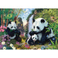 Schmidt Spiele Puzzle - Pandafamilie am Wasserfall, 500 Teile