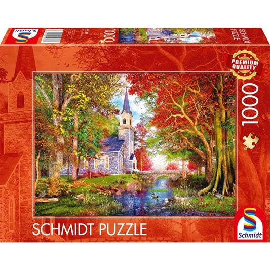 Schmidt Spiele Puzzle - Kapelle im Herbstzauber, 1000 Teile