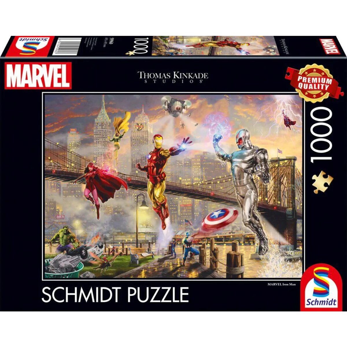 Schmidt Spiele Puzzle - Thomas Kinkade Studios: MARVEL - Iron Man, 1000 Teile
