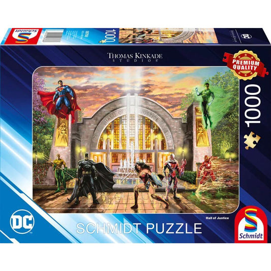 Schmidt Spiele Puzzle - Thomas Kinkade Studios: DC Justice League - Hall of Justice, 1000 Teile