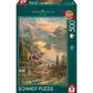 Schmidt Spiele Puzzle - Thomas Kinkade Studios: Pracht am Seeufer, 500 Teile