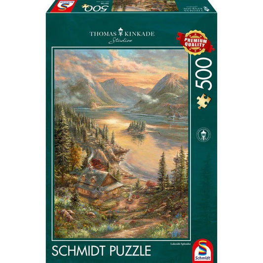 Schmidt Spiele Puzzle - Thomas Kinkade Studios: Pracht am Seeufer, 500 Teile