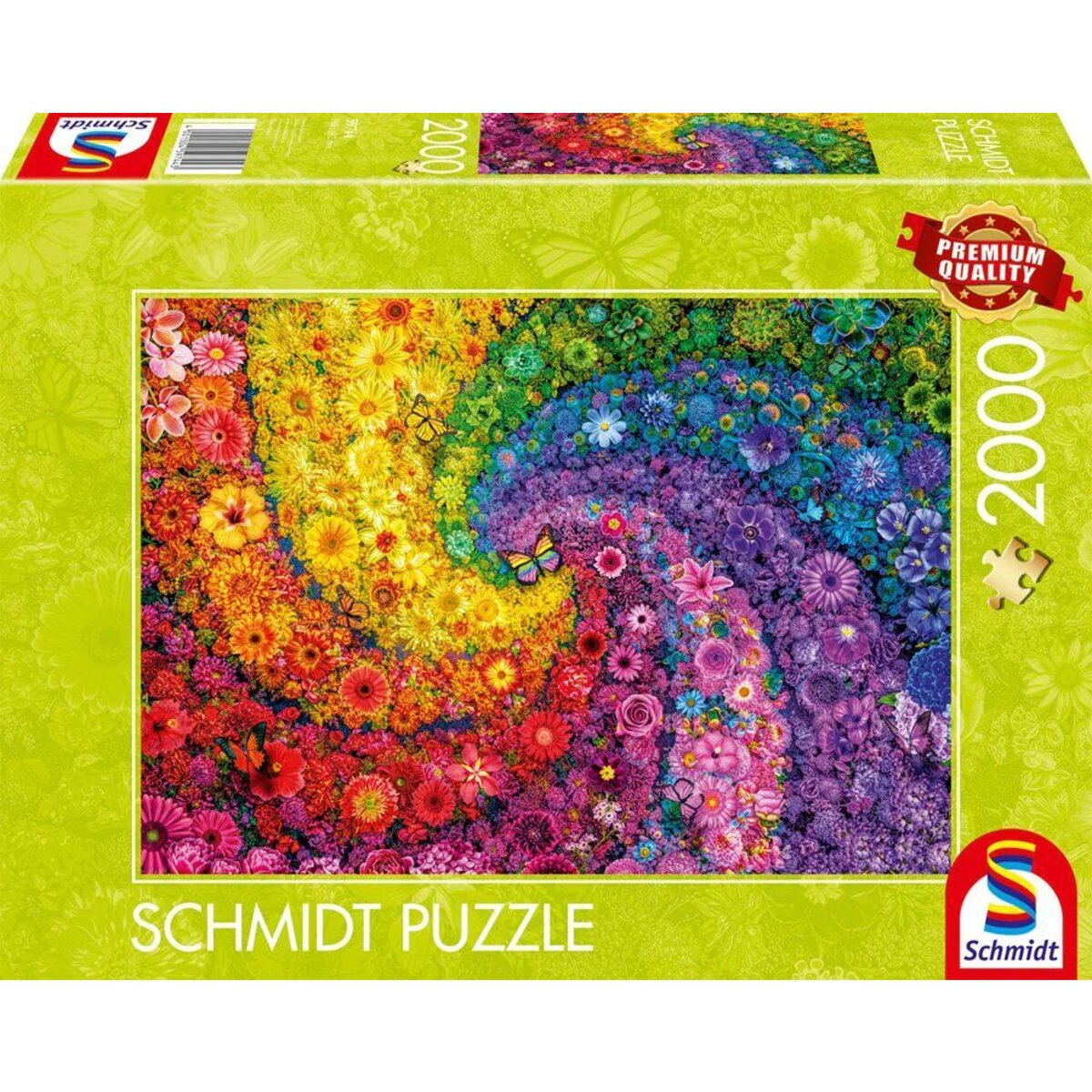 Schmidt Spiele Puzzle - Kunterbunter Blütenwirbel, 2000 Teile