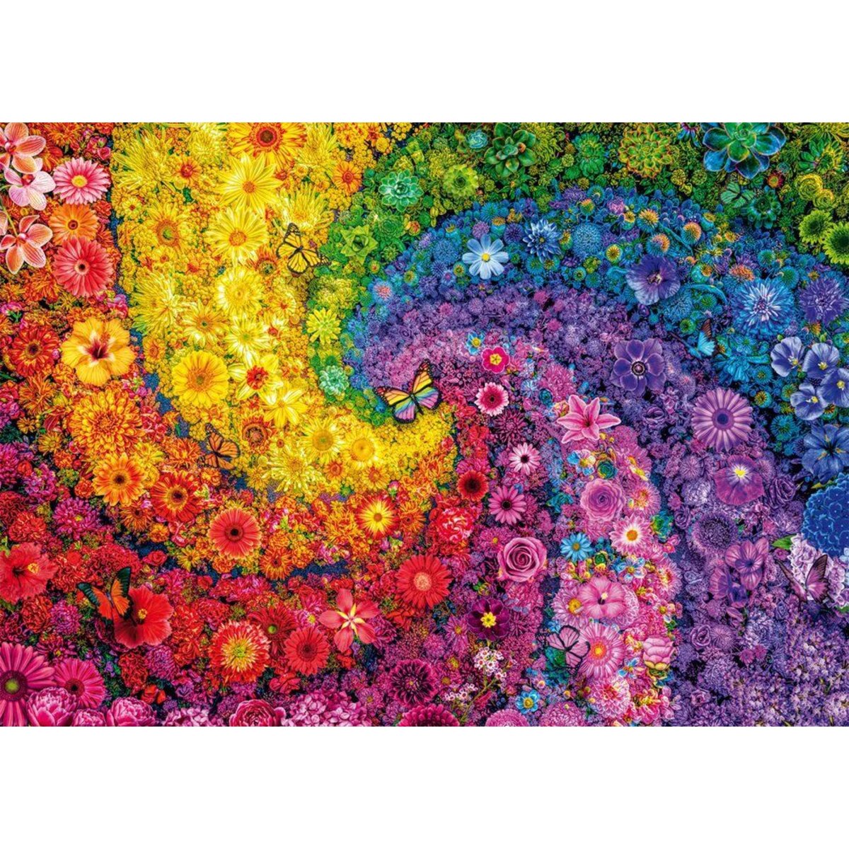 Schmidt Spiele Puzzle - Kunterbunter Blütenwirbel, 2000 Teile
