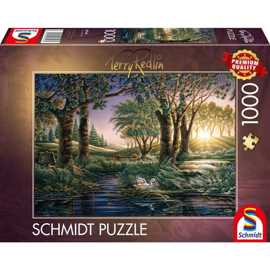 Schmidt Spiele Puzzle - Terry Redlin: Morgenzauber am Teich, 1000 Teile