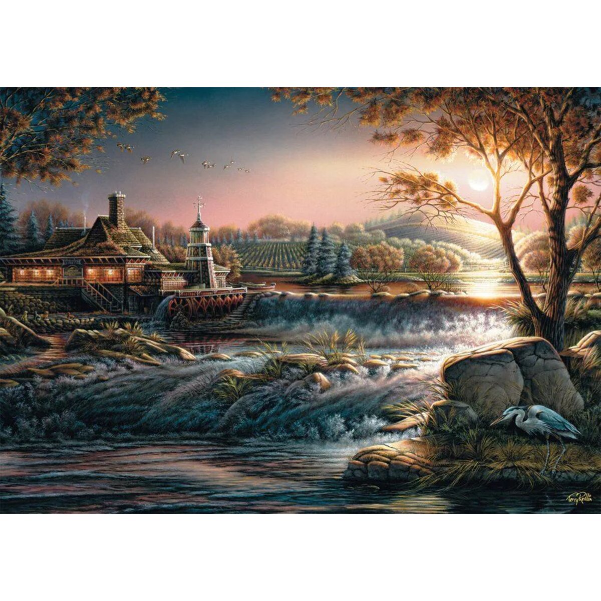 Schmidt Spiele Puzzle - Terry Redlin: Lichter in der Wildnis, 1000 Teile