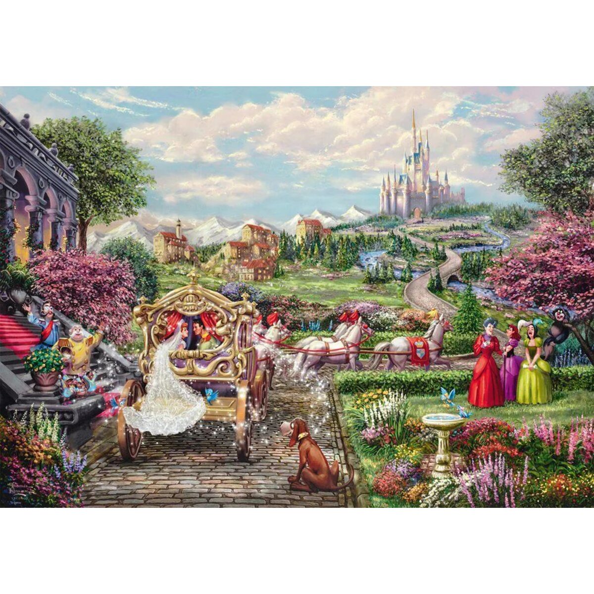 Schmidt Spiele Puzzle - Thomas Kinkade Studios: Disney Dreams Collection - Cinderella Happily Ever After, 1000 Teile