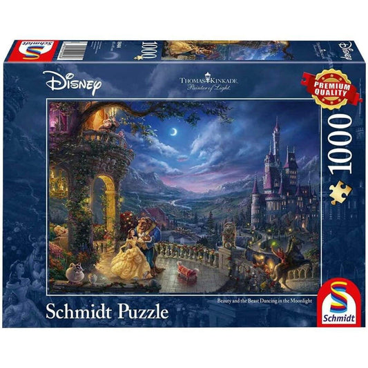 Schmidt Spiele Puzzle - Disney Die Schöne und das Biest, Tanz im Mondlicht, 1.000 Teile