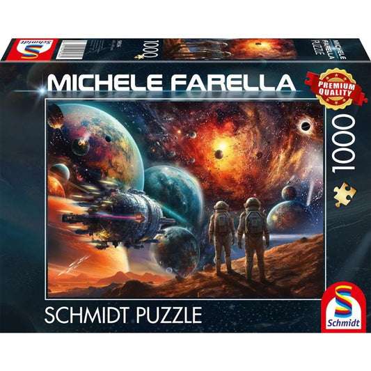 Schmidt Spiele Puzzle - Michele Farella: Kosmische Farbenpracht: Reise ins Weltall, 1000 Teile