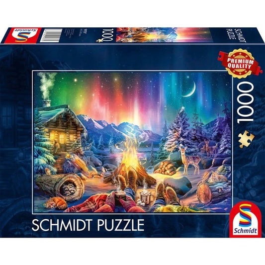 Schmidt Spiele Puzzle - Lagerfeuerromantik unterm Sternenhimmel, 1000 Teile