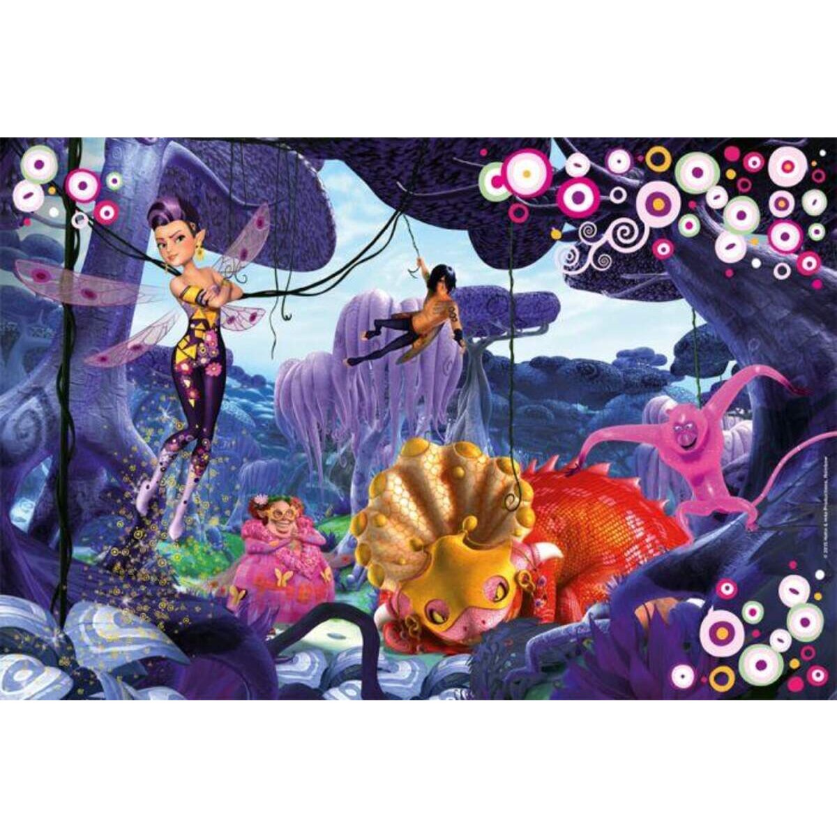 Schmidt Spiele Puzzle - Box im Metallkoffer Mia and Me, 4 Puzzle