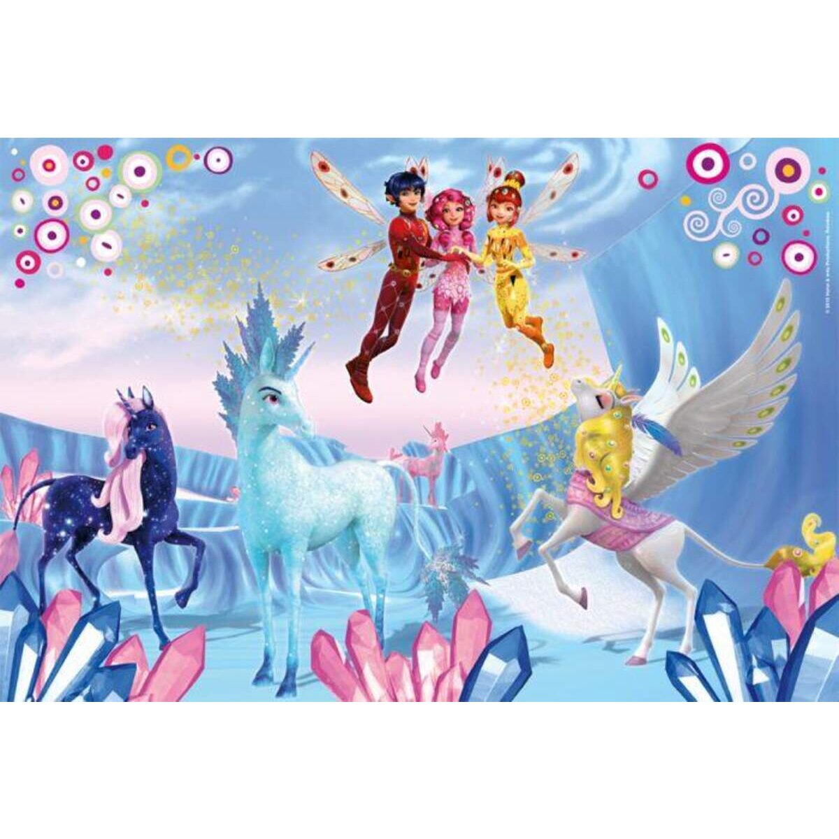Schmidt Spiele Puzzle - Box im Metallkoffer Mia and Me, 4 Puzzle