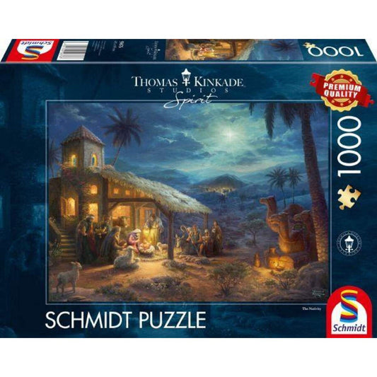 Schmidt Spiele Puzzle - Thomas Kinkade Studios: Spirit, Jesu Geburt 1000 Teile