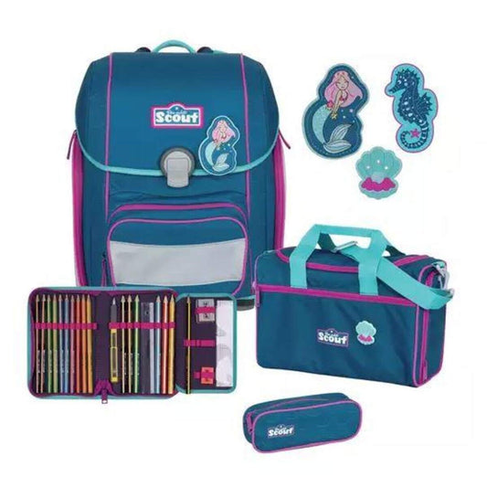 Scout Schulranzenset Genius Mermaid, 4-teilig