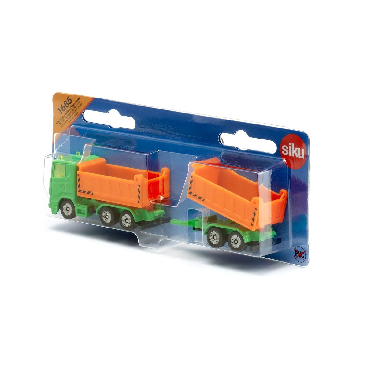 SIKU 1685 LKW mit Kippmulde und Kippanhänger