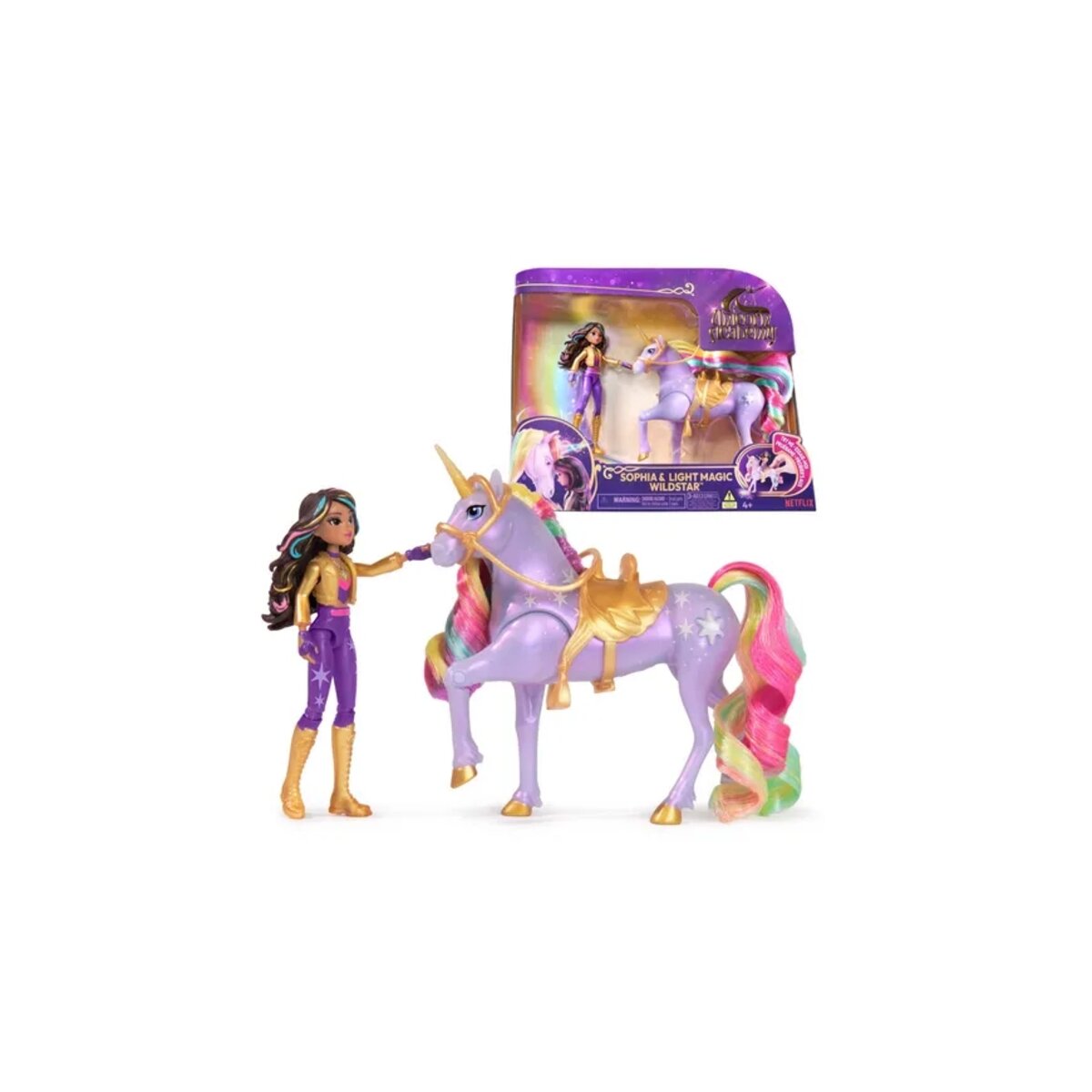 Spin Master Unicorn Academy Licht-Magie Wildstar und Sophia, 12 cm