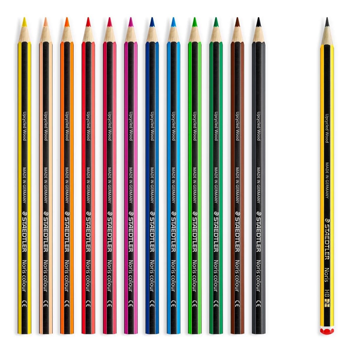 STAEDTLER® Noris® colour 185 Kartonetui mit 12 Buntstiften in sortierten Farben und 1 Bleistift